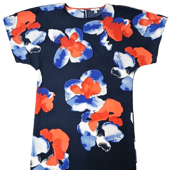 H Halston Women Floral Butterfly Sleeve Kaftan Style Flowy Dress Size XS/TP - Picture 2 of 9